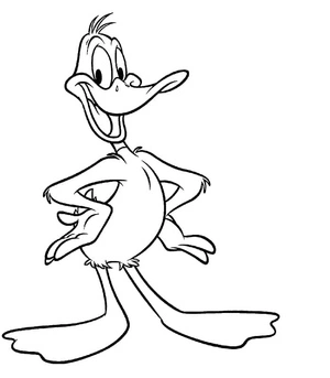 Daffy Duck of Looney Tunes Coloring Page