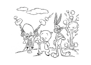 "Looney Tunes Characters for Children" Coloring Page