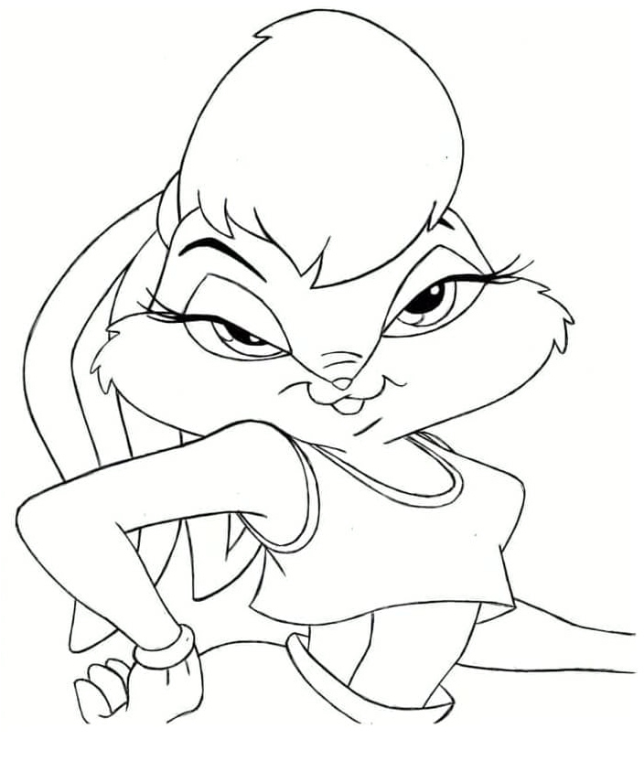 Lovely Lola Bunny Coloring Page