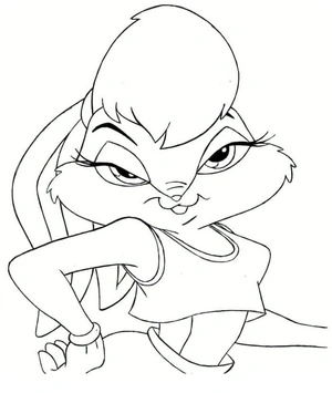 Lovely Lola Bunny Coloring Page