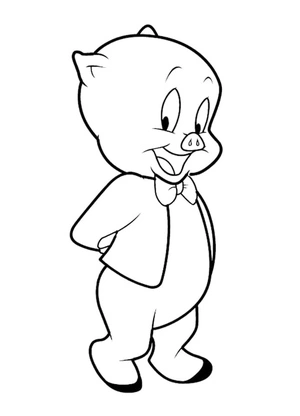 Porky Pig coloring page for free Coloring Page