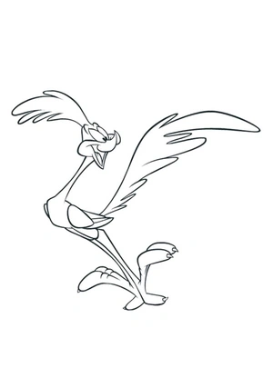 Road Runner from Looney Tunes Coloring Page