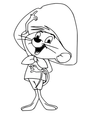 Speedy Gonzales from Looney Tunes Coloring Page