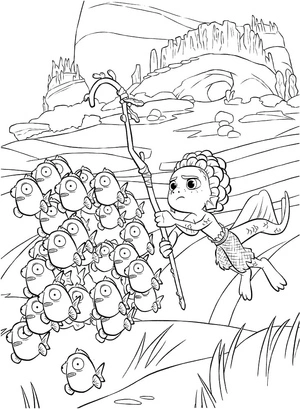 Luca and the Fishes Coloring Page