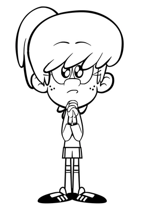 Adorable Lynn Loud Coloring Page