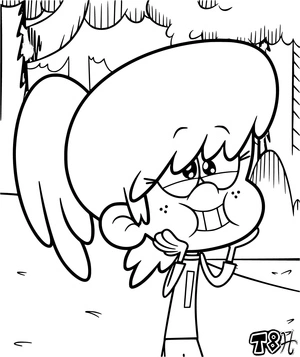 Lovable Lynn Loud Coloring Page