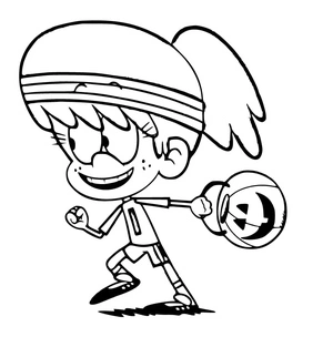 Lynn Loud's Halloween Adventure Coloring Page