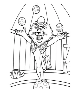 Alex's Circus Coloring Page