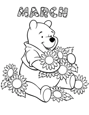 Printable Free March Coloring Page