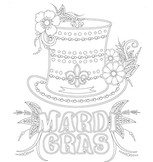 Free Printable Mardi Gras Coloring Page Coloring Page