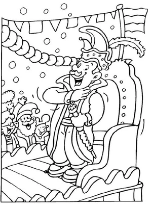 Mardi Gras Parade Coloring Page