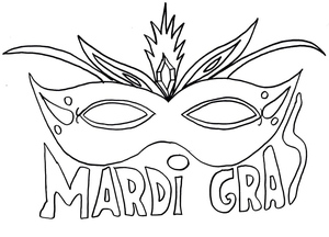Mardi Gras Party with Mask