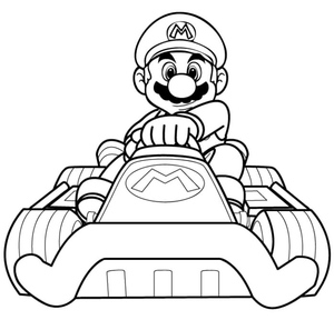 Mario in a Car