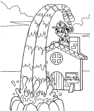 Paw Patrol Marshall Coloring Page