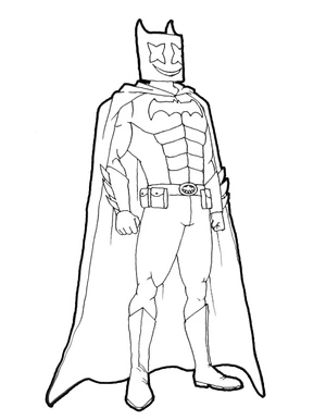 Batman Marshmallow Coloring Page