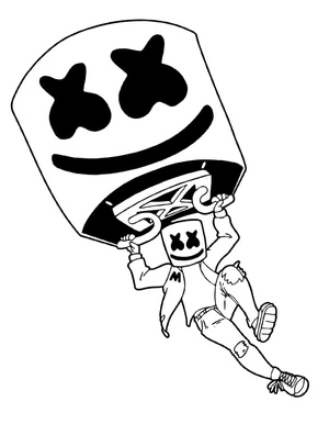 Printable Marshmallow Character Coloring Page Coloring Page