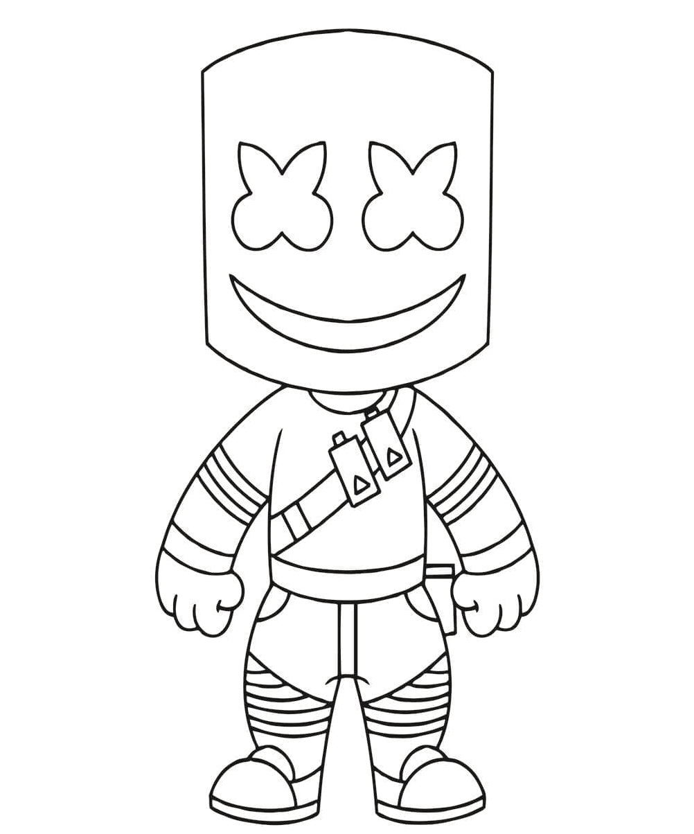 Smol Marshmallow Coloring Page