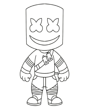 Smol Marshmallow Coloring Page