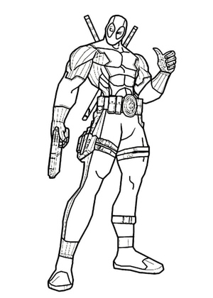 Drawing of Deadpool