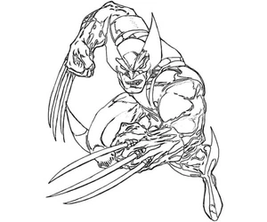 Fierce Wolverine Battle Coloring Page
