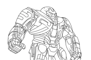 Hulkbuster Iron Man Costume Coloring Page