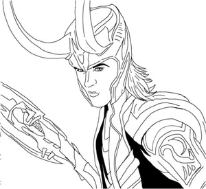 Loki's Portrait transformed into Portrait Of The Norse Trickster