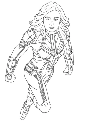 Marvelous Captain Coloring Page