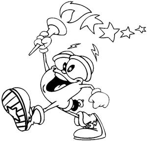 Izzy the Mascot Coloring Page
