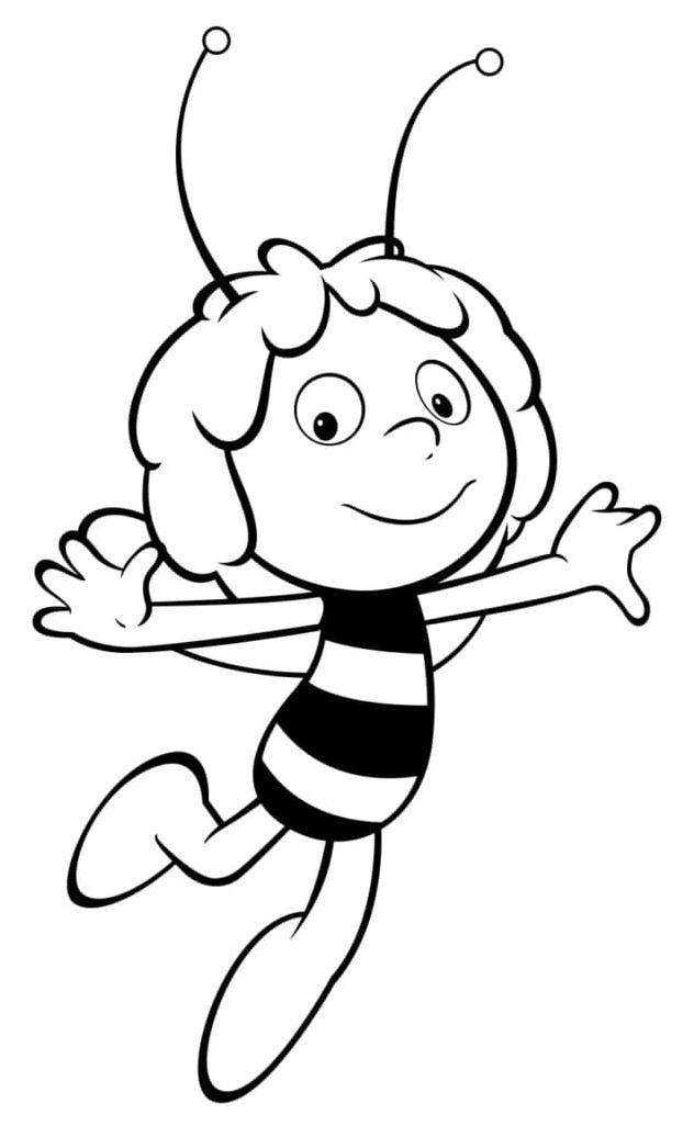 Adorable Maya the Bee Coloring Page