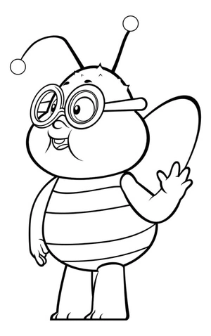 Barry from the animated series "Maya the Bee" Coloring Page