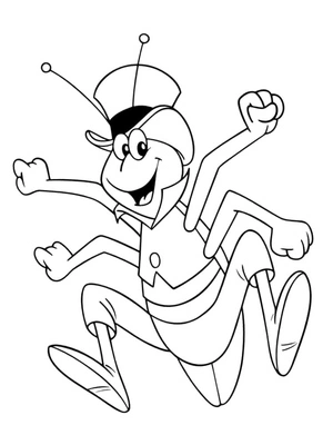 Maya's friend Flip from the colorful world of Maya the Bee Coloring Page