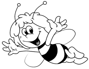 Maya the Bee: An Adorable Coloring Page