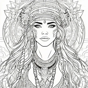 Majestic Mayan Coloring Page