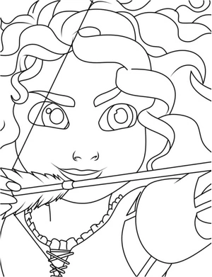 Face of Merida Coloring Page