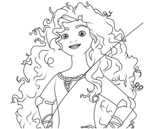 Majestic Merida Coloring Page