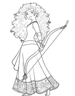 Merida, Independent and Strong-Willed Coloring Page