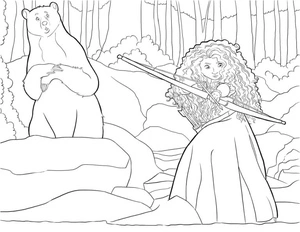 Merida the Amazing Coloring Page