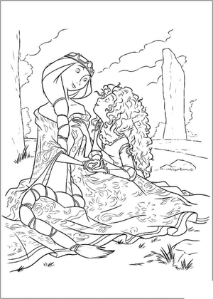 Mother and Daughter Relaxing in the Forest
