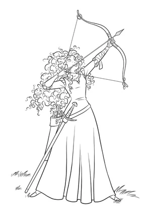 Precise Goal for Merida Coloring Page