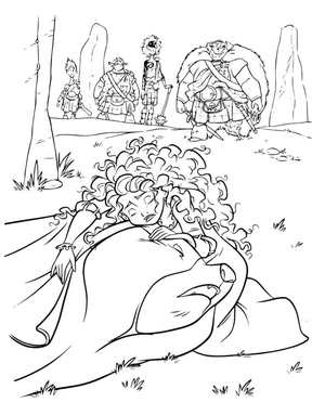 Saying Goodbye to a Bear Coloring Page
