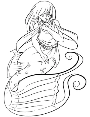 Captivating Mermaid Coloring Page