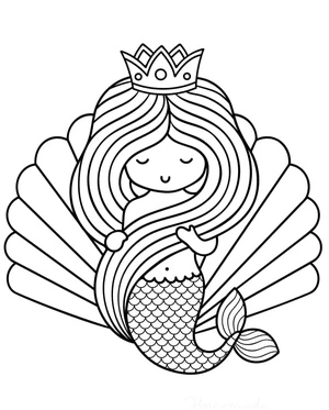 Mermaid Coloring Page 4 Coloring Page