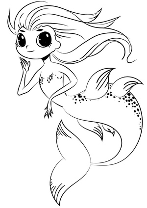 Mermaid Coloring Page Printable