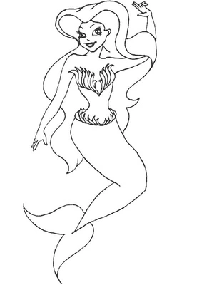 Printable Cool Mermaid Coloring Page Coloring Page