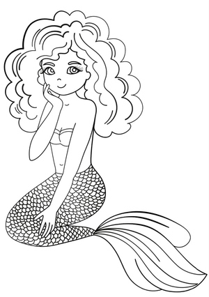 Printable Cute Mermaid