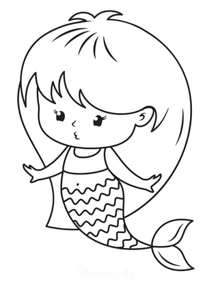Tiny Sea Princess Coloring Page