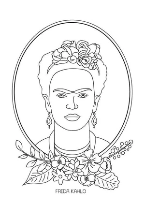 Frida Kahlo Coloring Page Coloring Page