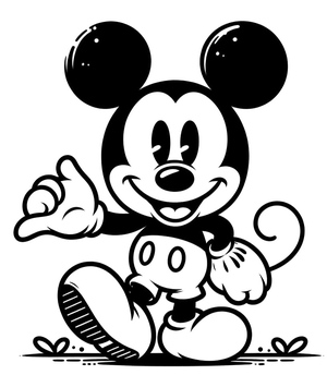 Coloring Page of Mickey Mouse