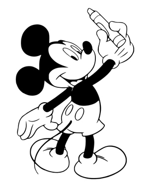 Mickey Mouse with Crayons