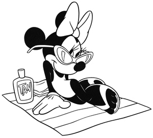 Minnie Mouse at the Beach